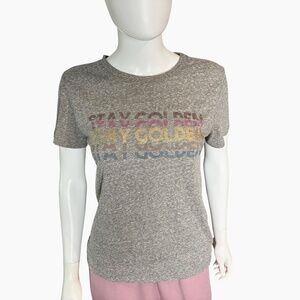 Z Supply “Stay Golden” Graphic Tee – Heather Gray,